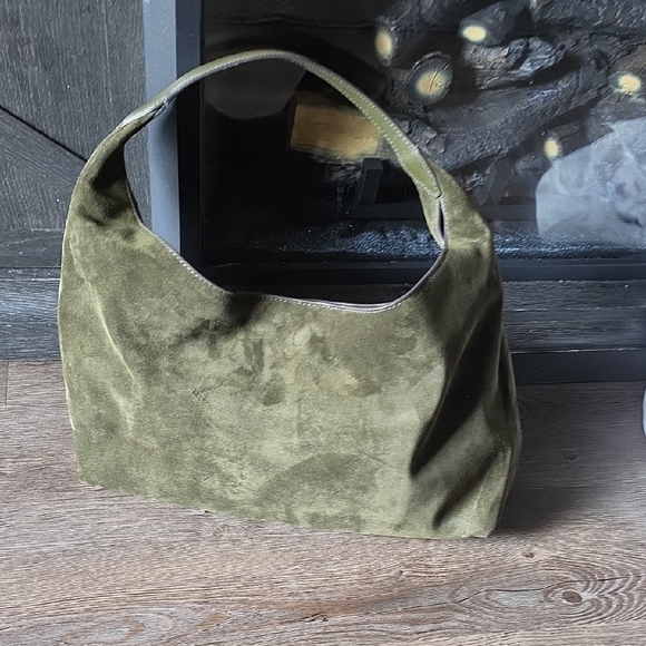 Madewell Handbags - Madewell Olive Suede Hobo Shoulder Bag